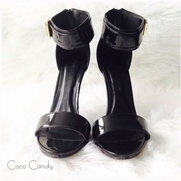 🔃Wild Diva Black Ankle Strap Open Toe High Heels - Picture 6 of 8